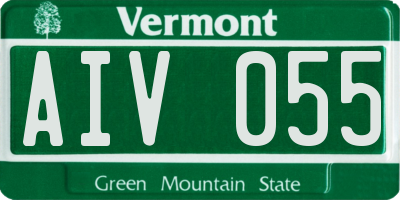 VT license plate AIV055