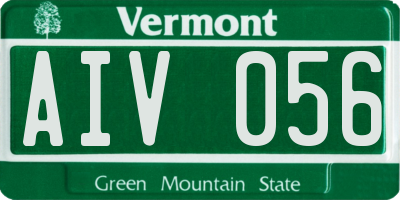 VT license plate AIV056
