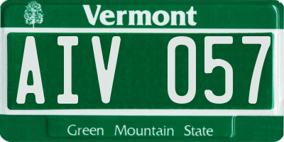 VT license plate AIV057
