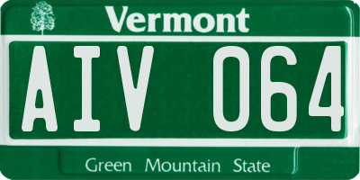 VT license plate AIV064
