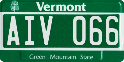 VT license plate AIV066