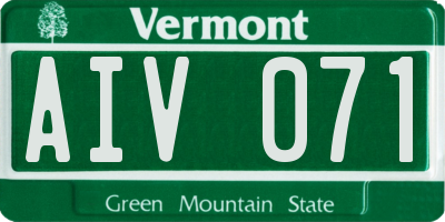 VT license plate AIV071