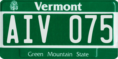VT license plate AIV075