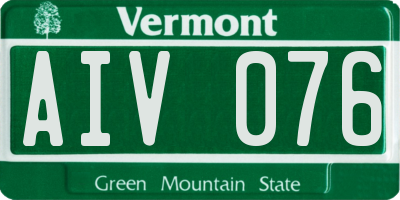 VT license plate AIV076