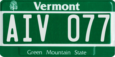 VT license plate AIV077