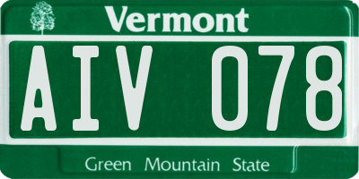 VT license plate AIV078
