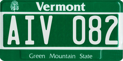VT license plate AIV082