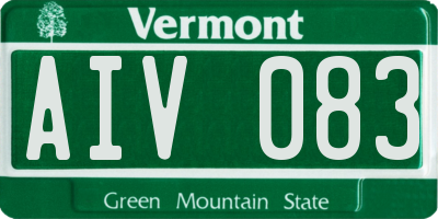 VT license plate AIV083