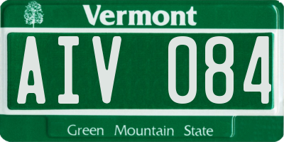 VT license plate AIV084
