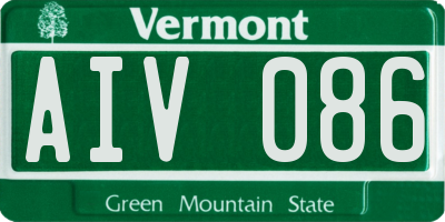 VT license plate AIV086