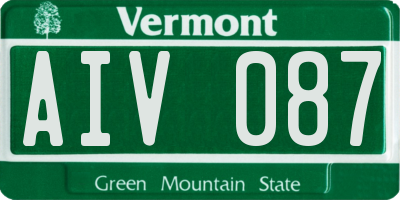 VT license plate AIV087