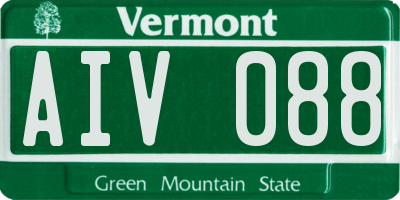 VT license plate AIV088