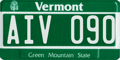 VT license plate AIV090