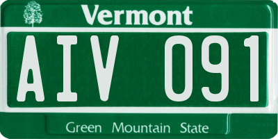 VT license plate AIV091