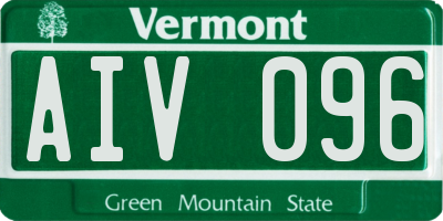 VT license plate AIV096