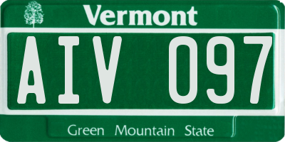 VT license plate AIV097