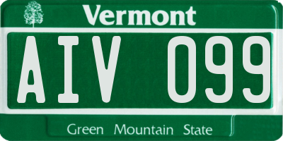 VT license plate AIV099