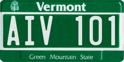 VT license plate AIV101