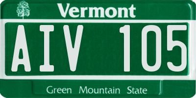 VT license plate AIV105
