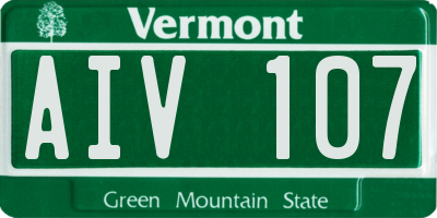 VT license plate AIV107