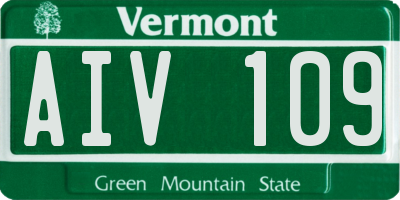 VT license plate AIV109