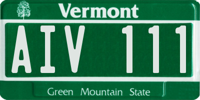 VT license plate AIV111