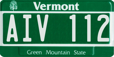 VT license plate AIV112