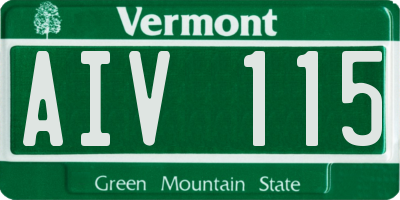 VT license plate AIV115