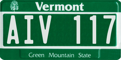 VT license plate AIV117