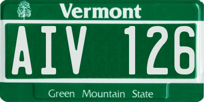VT license plate AIV126