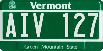 VT license plate AIV127
