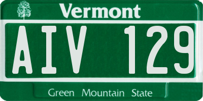 VT license plate AIV129