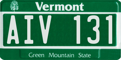 VT license plate AIV131