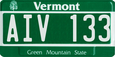 VT license plate AIV133