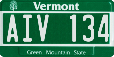 VT license plate AIV134