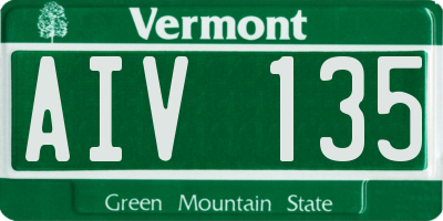 VT license plate AIV135