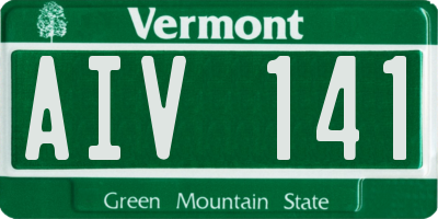VT license plate AIV141