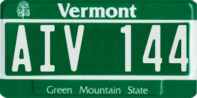 VT license plate AIV144