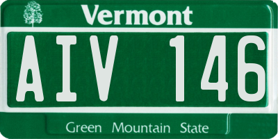 VT license plate AIV146