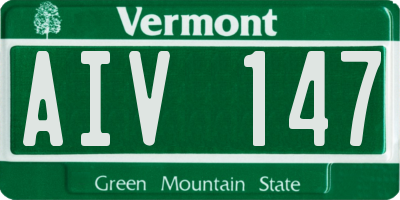 VT license plate AIV147