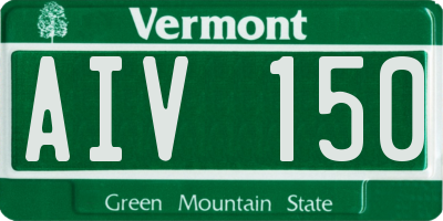 VT license plate AIV150