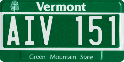 VT license plate AIV151