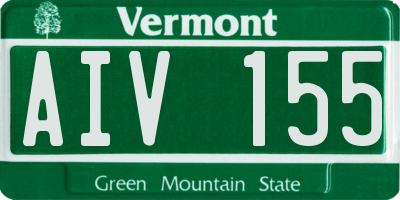 VT license plate AIV155