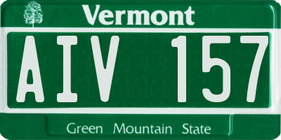 VT license plate AIV157