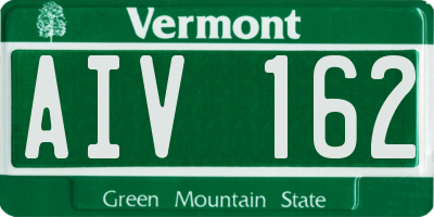 VT license plate AIV162