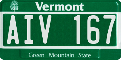 VT license plate AIV167