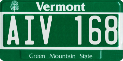 VT license plate AIV168