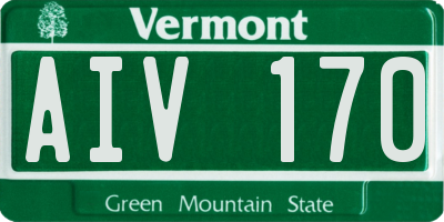 VT license plate AIV170