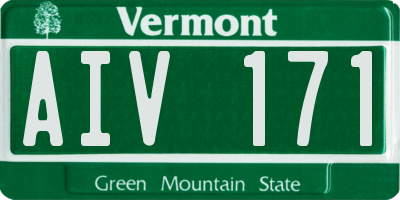 VT license plate AIV171