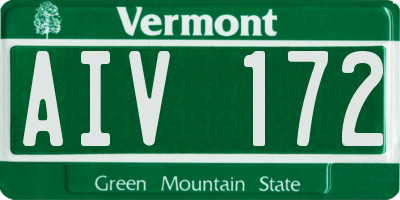VT license plate AIV172